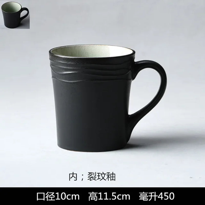 Ceramic Cup, Coffee Cup, Minor Defects, Simple, Large Capacity Milk Cup, Breakfast, Home, Office, Tea Cup