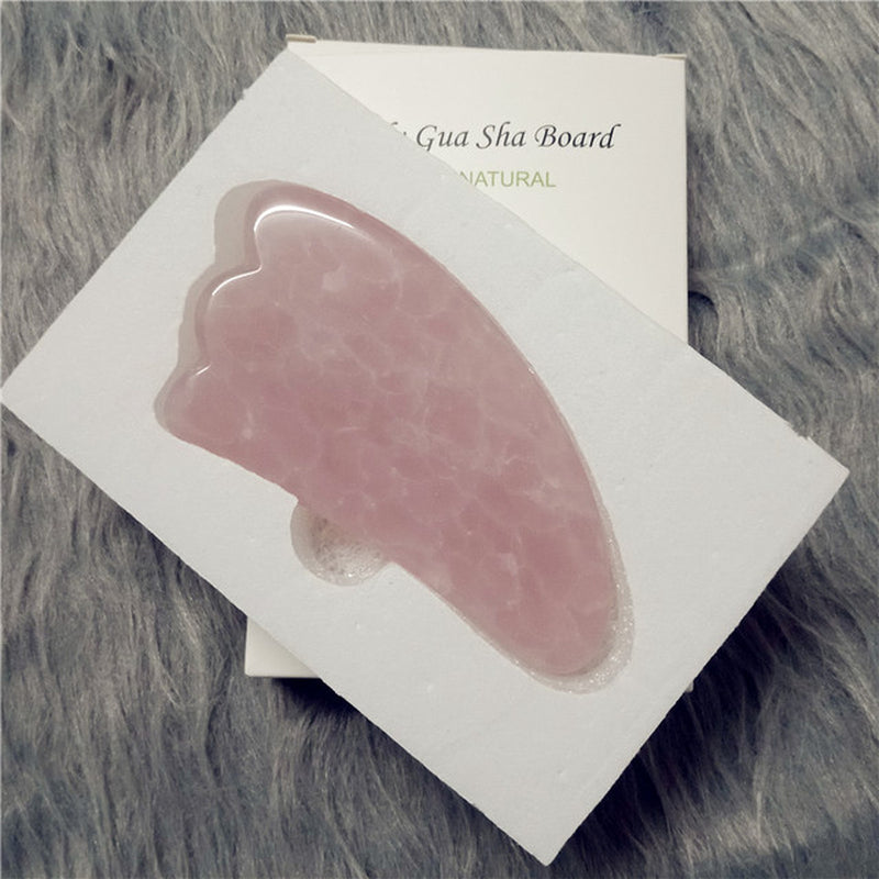 Natural Jade Scraper Gua Sha Board Massage Rose Quartz Jade Guasha Stone for Face Neck Skin Lifting Beauty Health Massage Tools