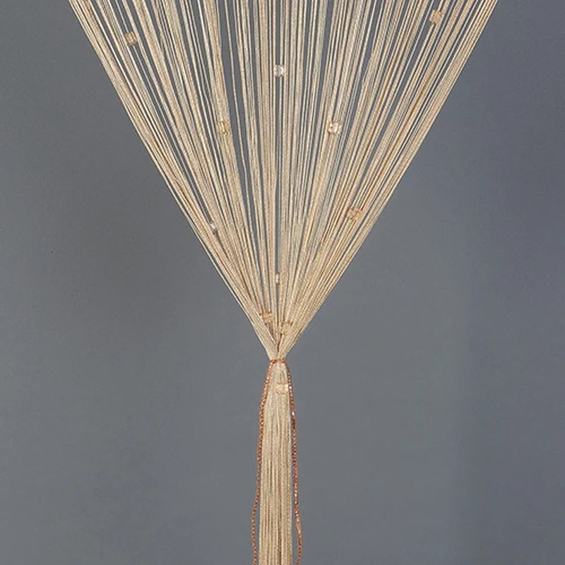 Beaded String Curtain Translucent Door Bead Curtains Room Divider Valances Tassel Black Curtains Window Wall Home Decoration