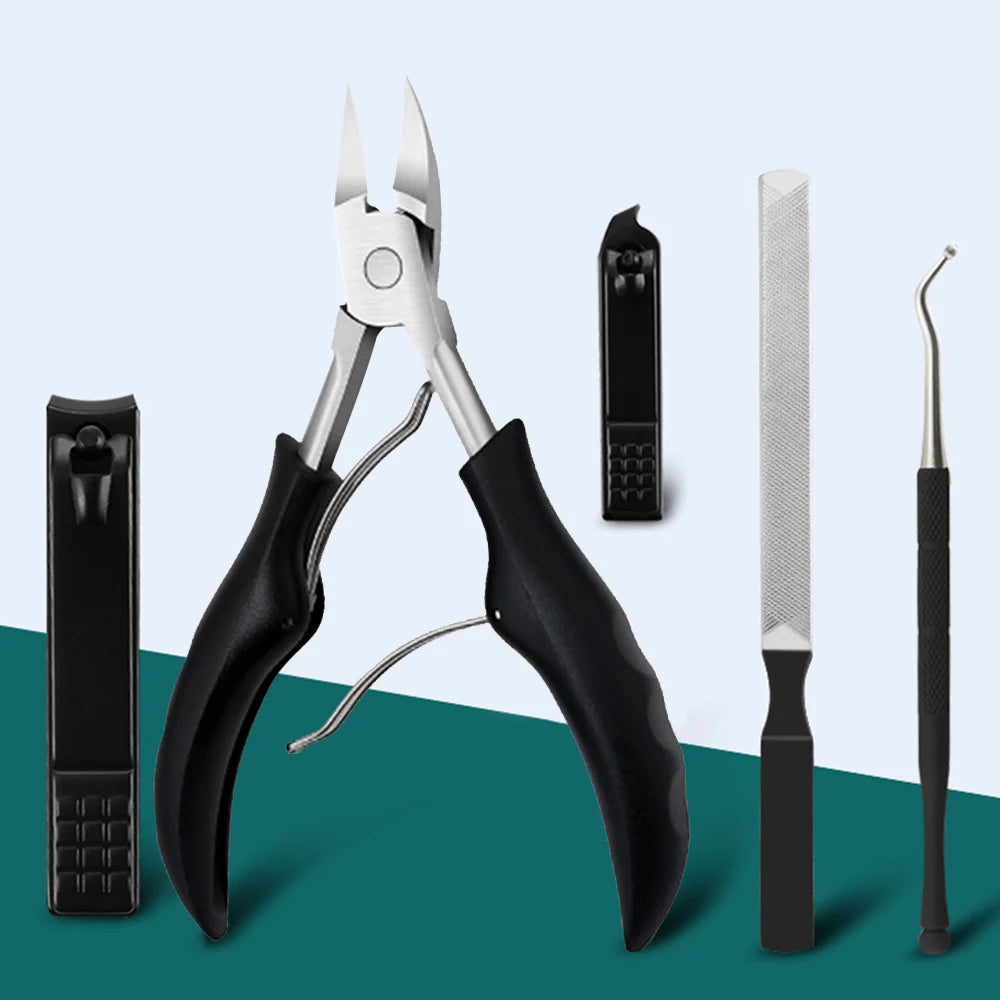 10PCS Pedicure Tools Professional Foot Care Kit Ingrown Toenail Removal Correction Clippers Toe Nail File Lifter Nail Treatment