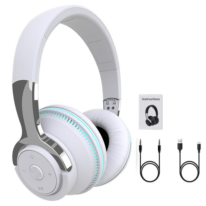 Headsets Gamer Headphones Blutooth Surround Sound Stereo Wireless Earphone USB with Microphone Colourful Light PC Laptop Headset