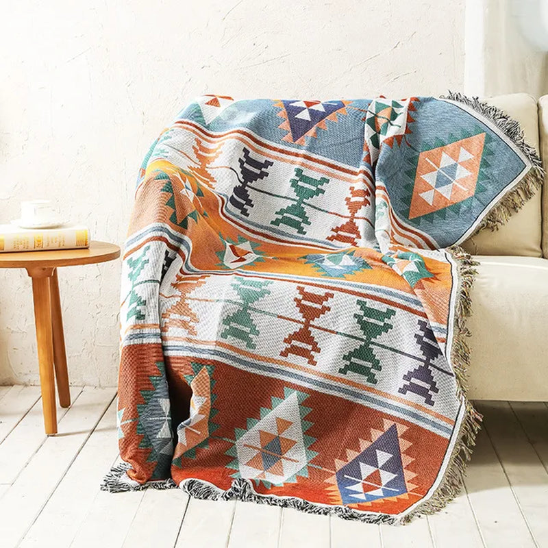 Plaid Blankets Knitted Nordic Sofa Towel Sofa Cover Full Blanket Striped Room Bedside Blanket for Home Decoration Cobertor Manta