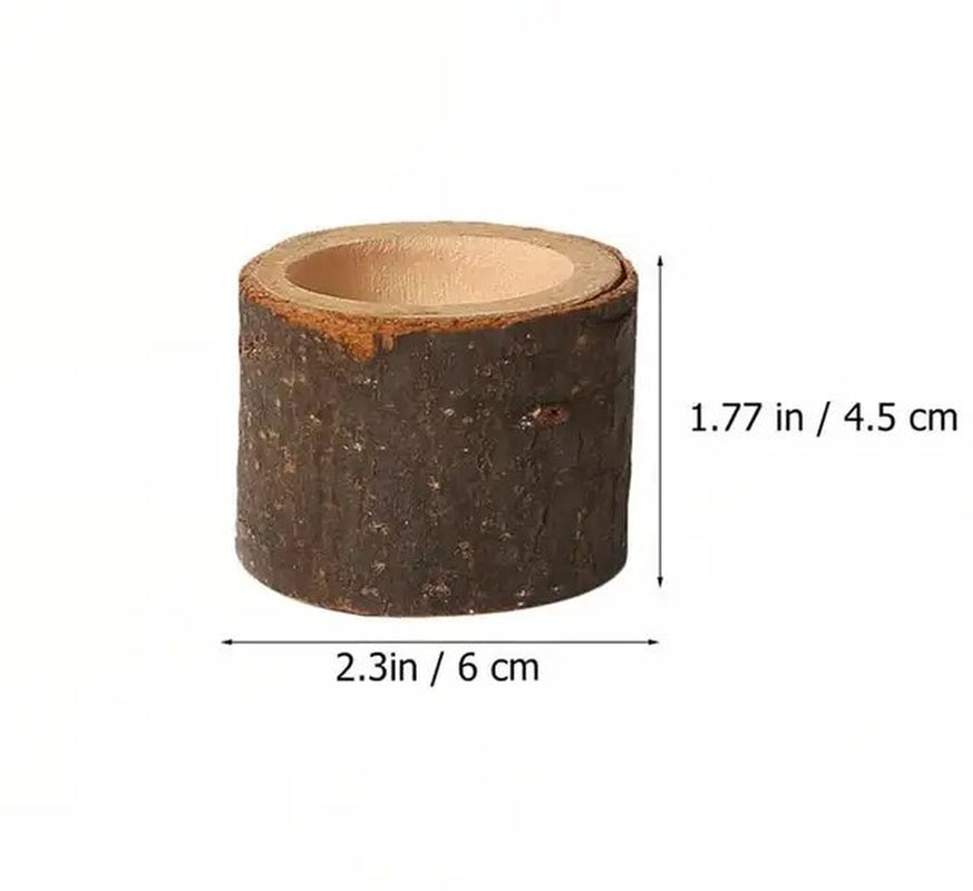 5/10Pcs Creative Candleholder Candlestick Ornament Wooden Candleholde Wedding Home Candle Stand Wooden Crafts Ornaments