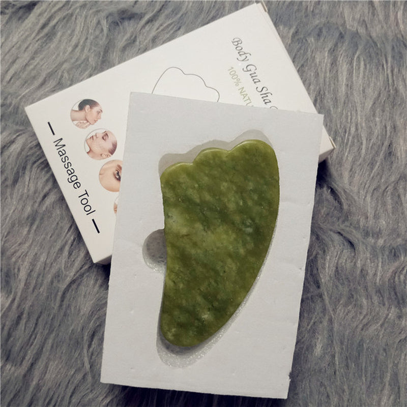 Natural Jade Scraper Gua Sha Board Massage Rose Quartz Jade Guasha Stone for Face Neck Skin Lifting Beauty Health Massage Tools