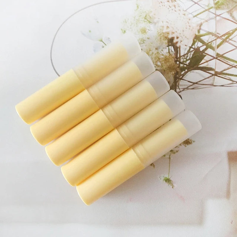 5Pcs/Lot 3G Lip Balm Container with Caps Mini Empty Lip Balm Stick Tube Lipstick Easy to Carry Small Size
