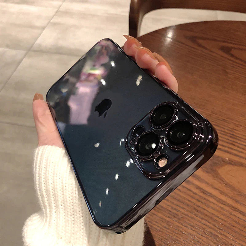 Luxury Plating Square Clear Phone Case