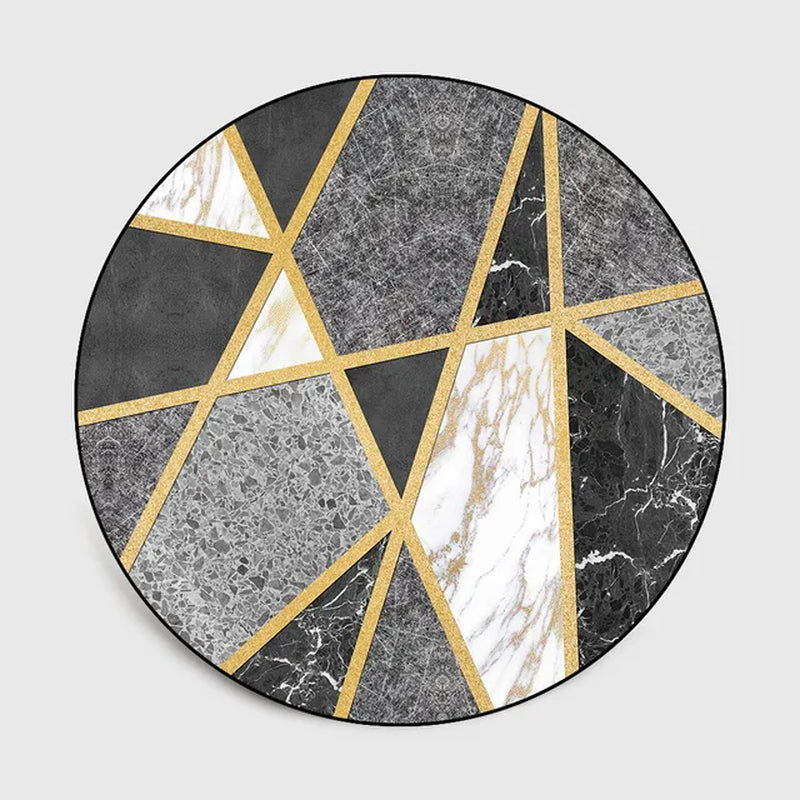 Marble Pattern Geometric Pattern Circle Rug Home Rug Carpet Rug Mats Floor Mat Carpet in the Living Room Carpet in the Bedroom