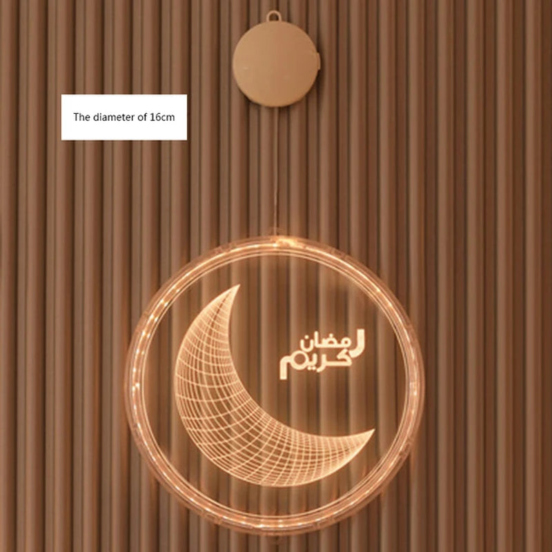 Eid Mubarak Moon Night LED Light Islam Ramadan Decoration Islamic Muslim Party Decor for Home Ramadan Decor Eid Gifts