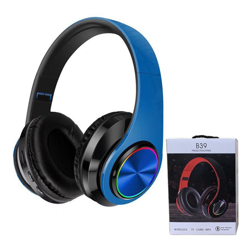 Headsets Gamer Headphones Blutooth Surround Sound Stereo Wireless Earphone USB with Microphone Colourful Light PC Laptop Headset