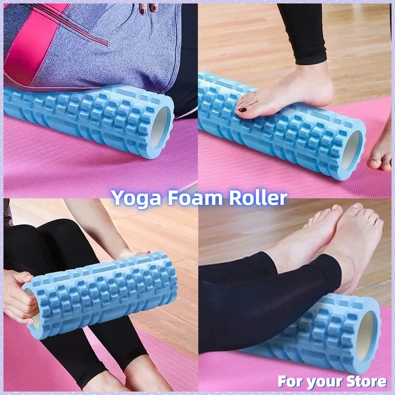 Yoga Column Gym Fitness Foam Roller Pilates Yoga Exercise Back Muscle Massage Roller Soft Yoga Block Muscle Roller Therapy Stick