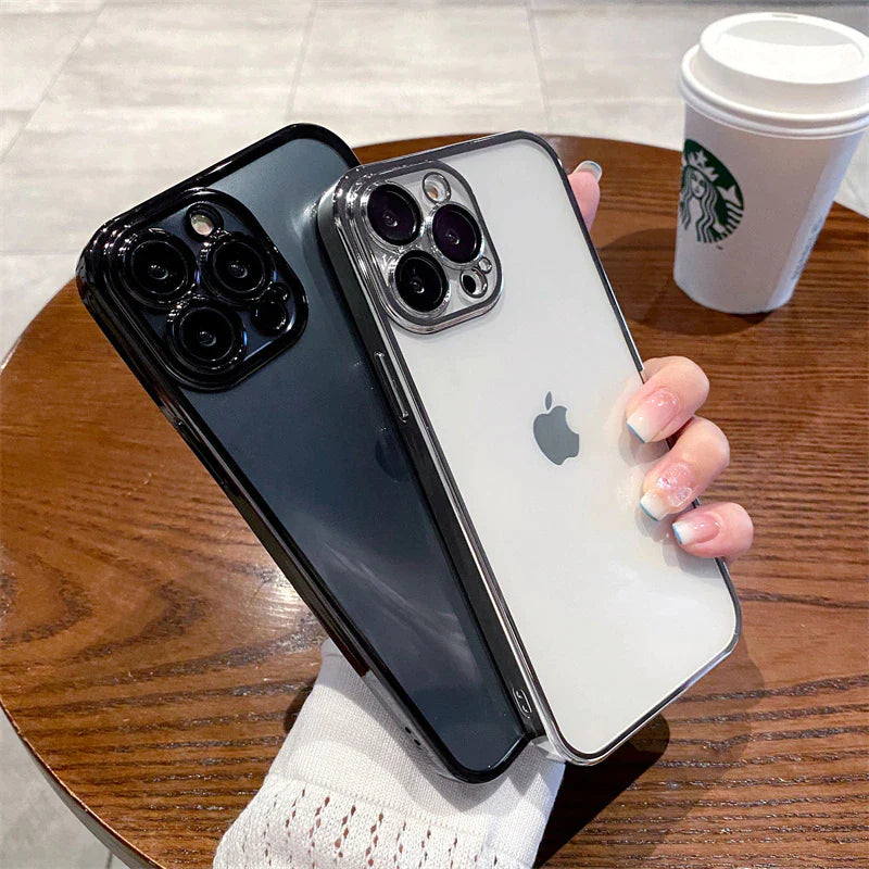 Luxury Plating Square Clear Phone Case