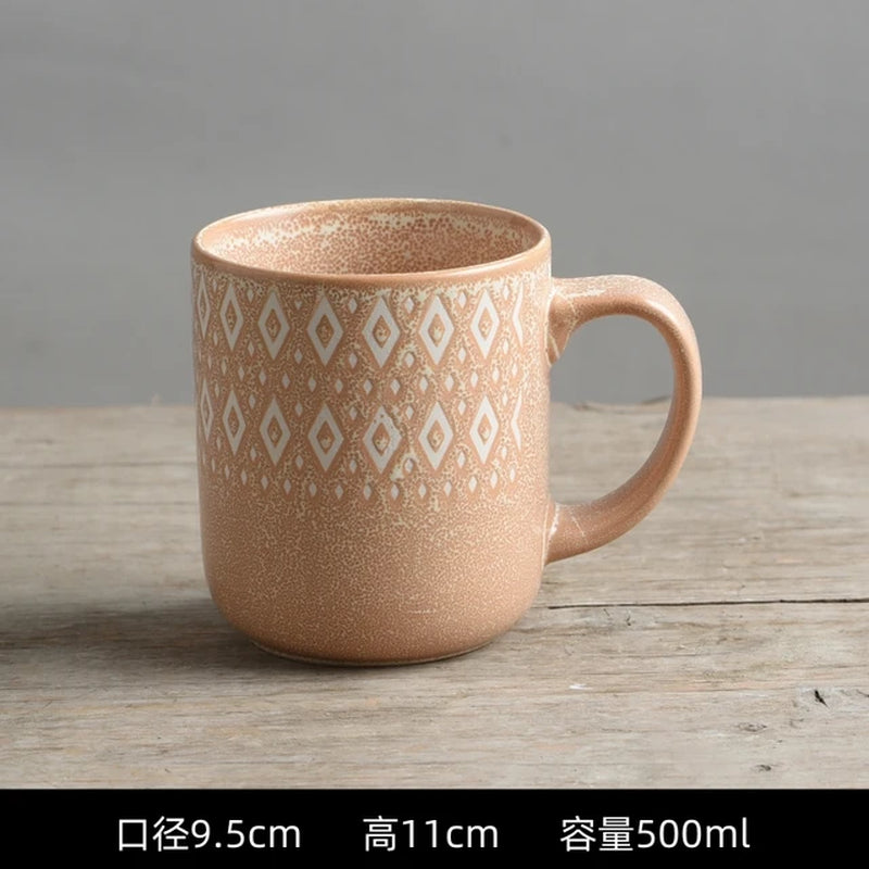 Ceramic Cup, Coffee Cup, Minor Defects, Simple, Large Capacity Milk Cup, Breakfast, Home, Office, Tea Cup