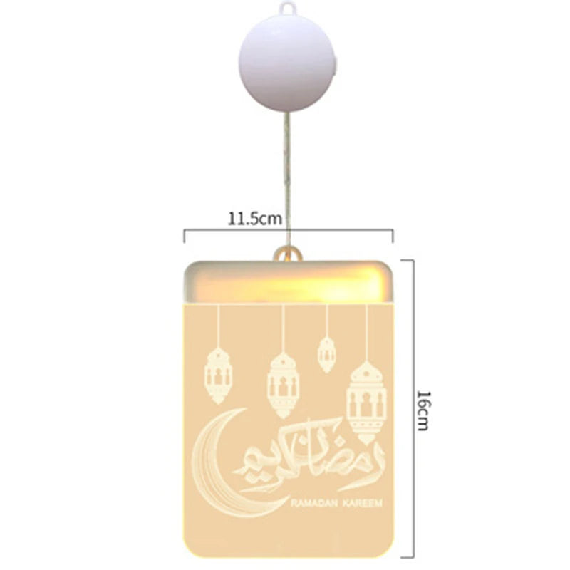Eid Mubarak Moon Night LED Light Islam Ramadan Decoration Islamic Muslim Party Decor for Home Ramadan Decor Eid Gifts