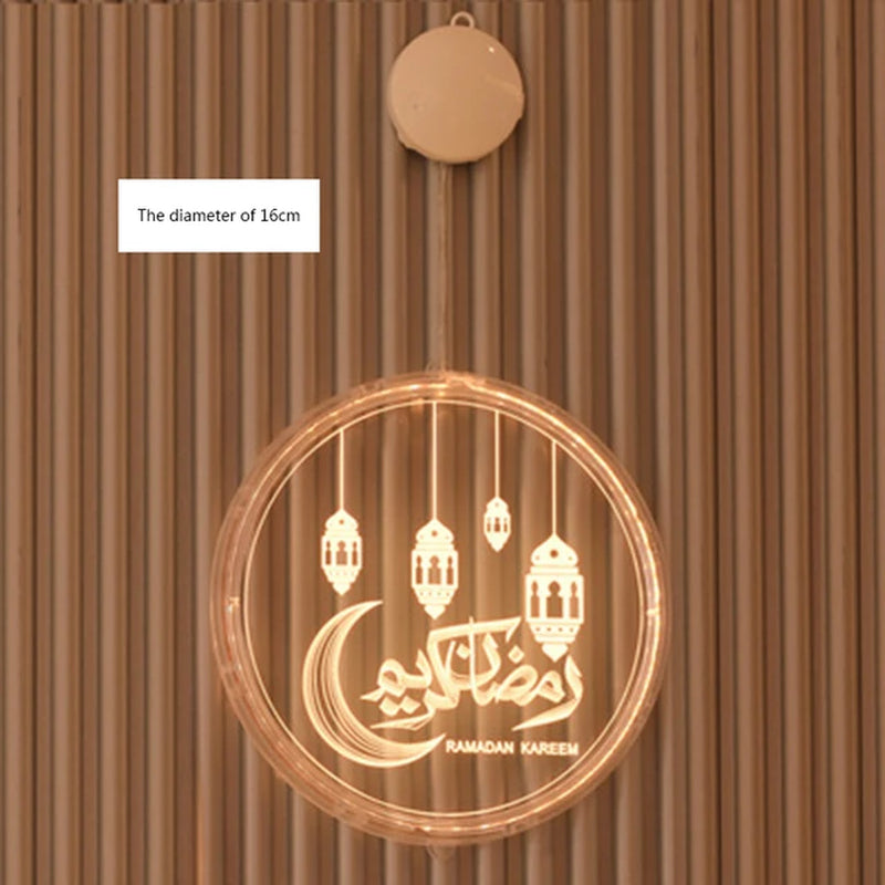 Eid Mubarak Moon Night LED Light Islam Ramadan Decoration Islamic Muslim Party Decor for Home Ramadan Decor Eid Gifts