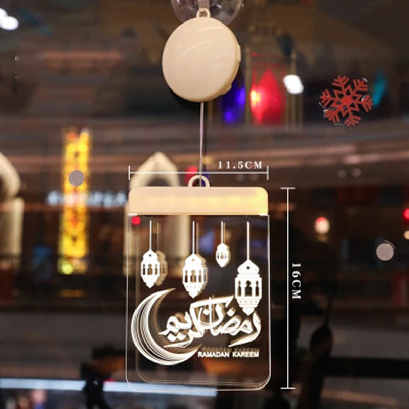 Eid Mubarak Moon Night LED Light Islam Ramadan Decoration Islamic Muslim Party Decor for Home Ramadan Decor Eid Gifts
