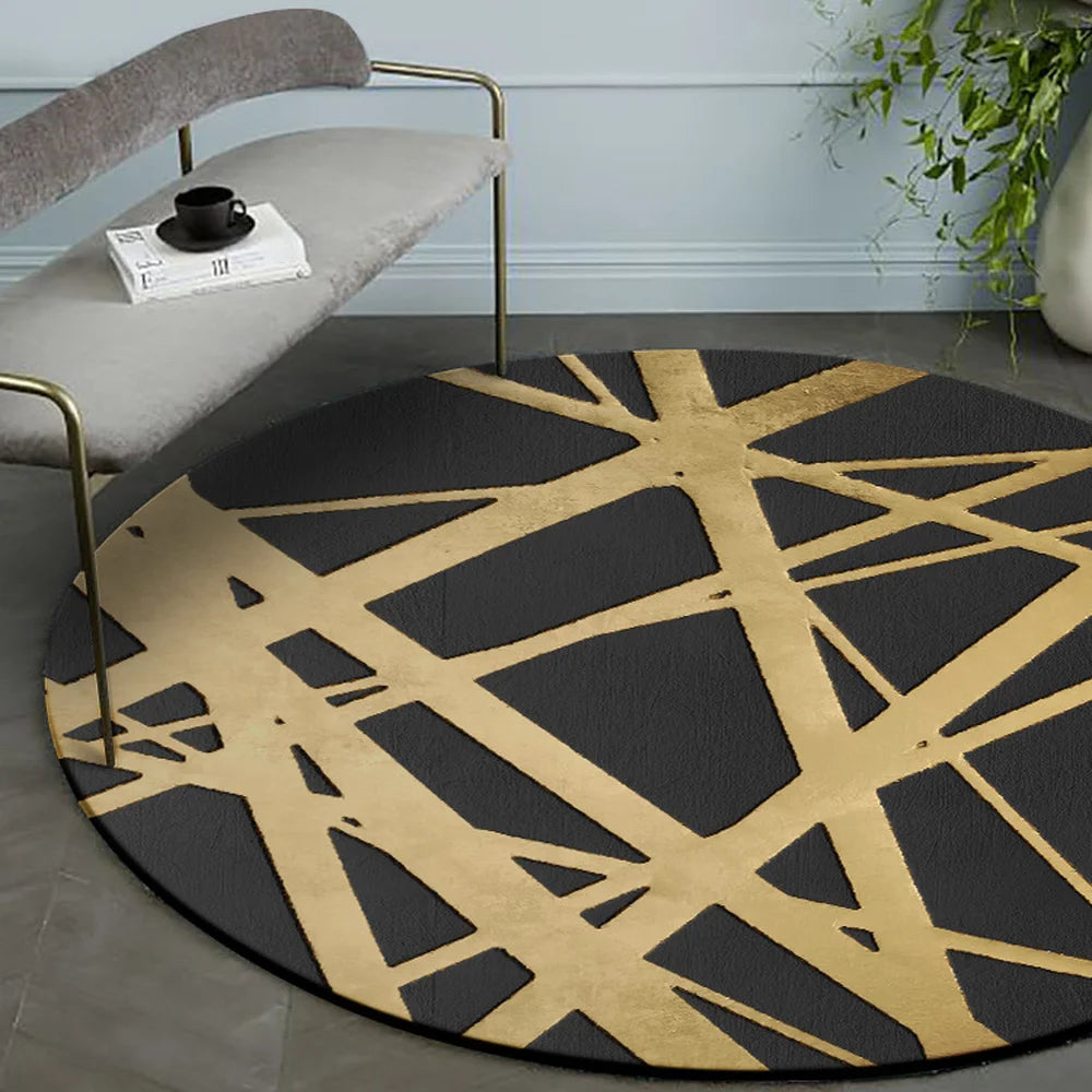 Marble Pattern Geometric Pattern Circle Rug Home Rug Carpet Rug Mats Floor Mat Carpet in the Living Room Carpet in the Bedroom