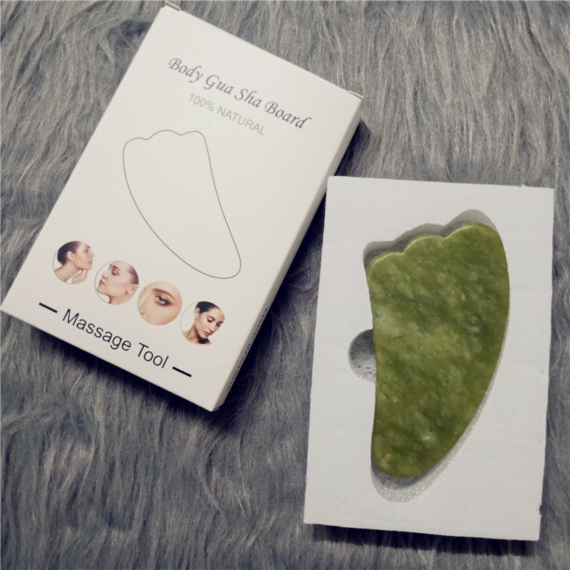 Natural Jade Scraper Gua Sha Board Massage Rose Quartz Jade Guasha Stone for Face Neck Skin Lifting Beauty Health Massage Tools
