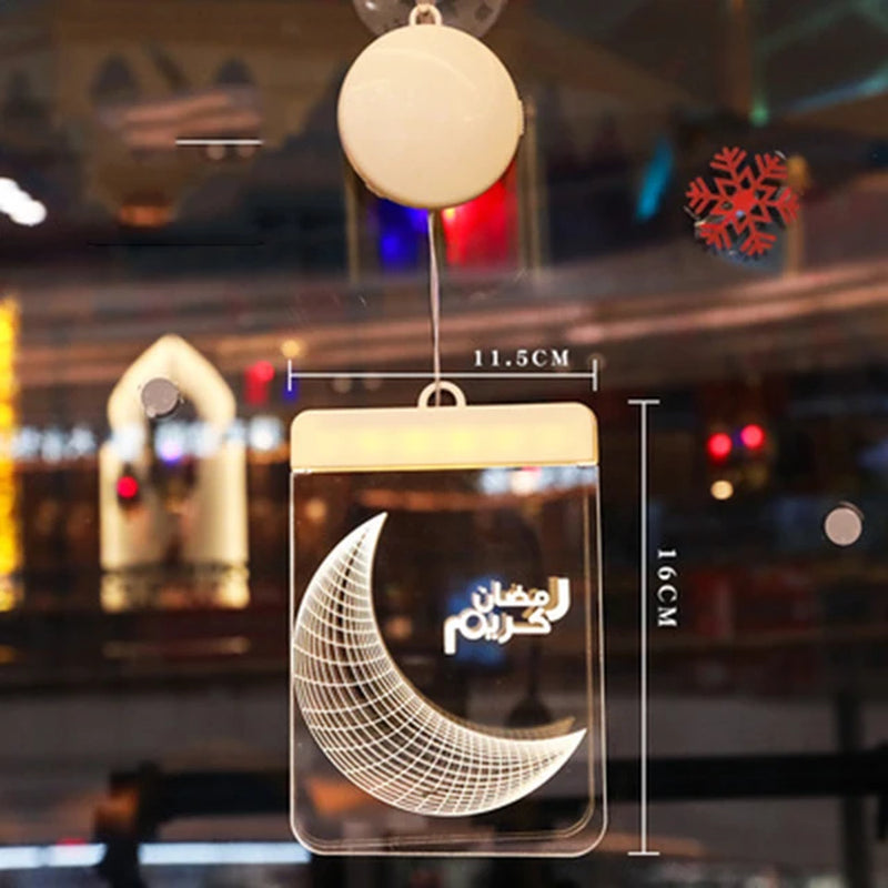 Eid Mubarak Moon Night LED Light Islam Ramadan Decoration Islamic Muslim Party Decor for Home Ramadan Decor Eid Gifts
