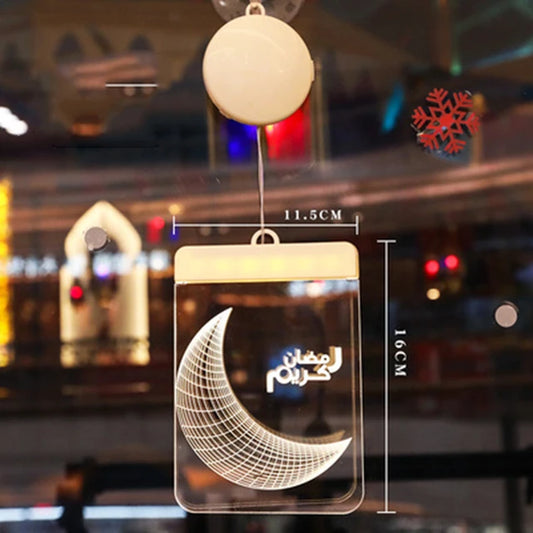 Eid Mubarak Moon Night LED Light Islam Ramadan Decoration Islamic Muslim Party Decor for Home Ramadan Decor Eid Gifts