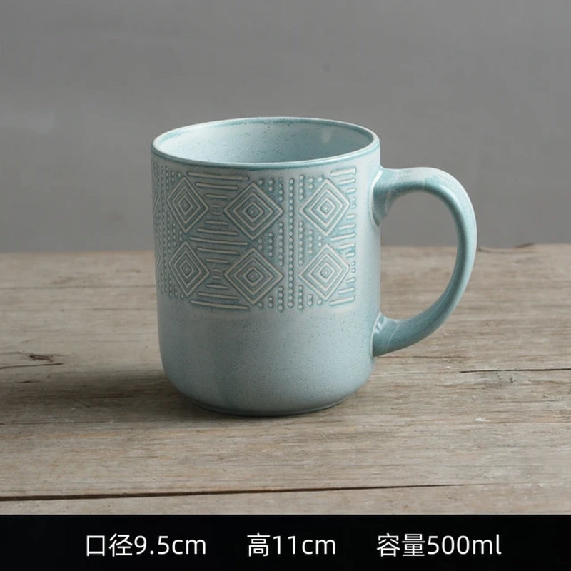 Ceramic Cup, Coffee Cup, Minor Defects, Simple, Large Capacity Milk Cup, Breakfast, Home, Office, Tea Cup