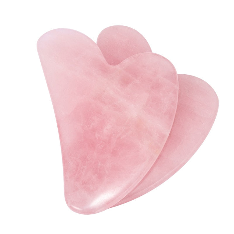 Natural Jade Scraper Gua Sha Board Massage Rose Quartz Jade Guasha Stone for Face Neck Skin Lifting Beauty Health Massage Tools