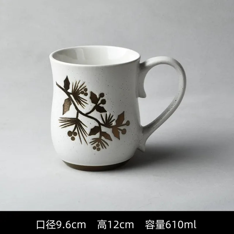 Ceramic Cup, Coffee Cup, Minor Defects, Simple, Large Capacity Milk Cup, Breakfast, Home, Office, Tea Cup