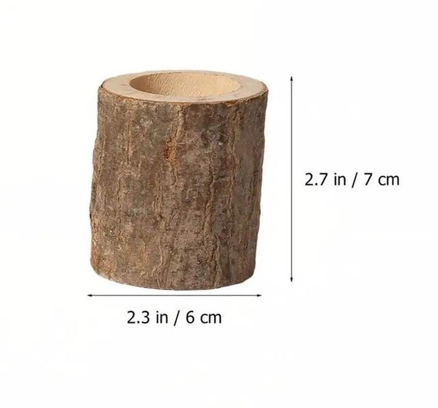 5/10Pcs Creative Candleholder Candlestick Ornament Wooden Candleholde Wedding Home Candle Stand Wooden Crafts Ornaments