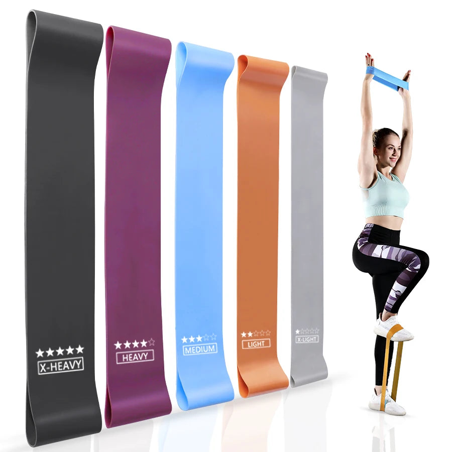 5 Pcs/Set Fitness Rubber Bands Elastic Band for Sports Yoga Exercise Gum Glute Training Workout Equipment Gym Resistance Leagues