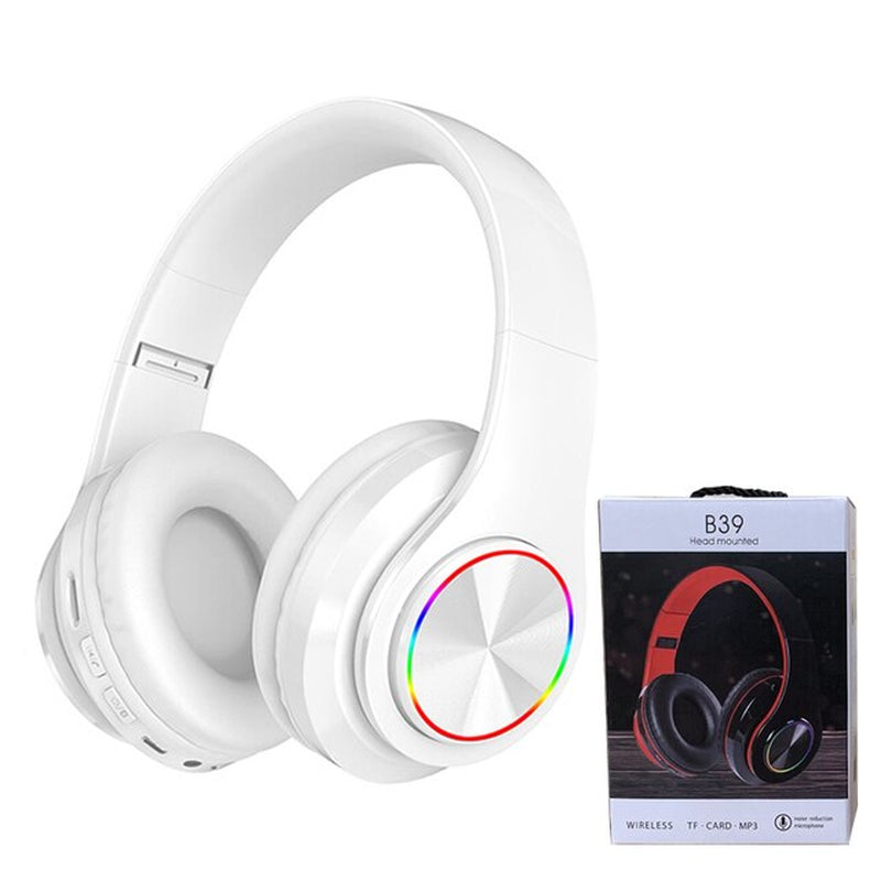 Headsets Gamer Headphones Blutooth Surround Sound Stereo Wireless Earphone USB with Microphone Colourful Light PC Laptop Headset