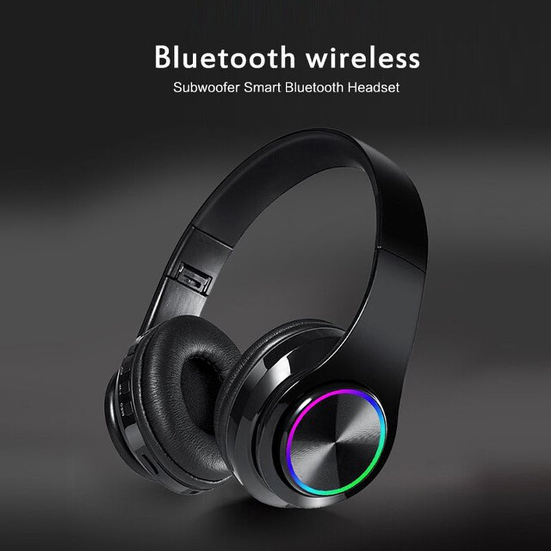 Headsets Gamer Headphones Blutooth Surround Sound Stereo Wireless Earphone USB with Microphone Colourful Light PC Laptop Headset