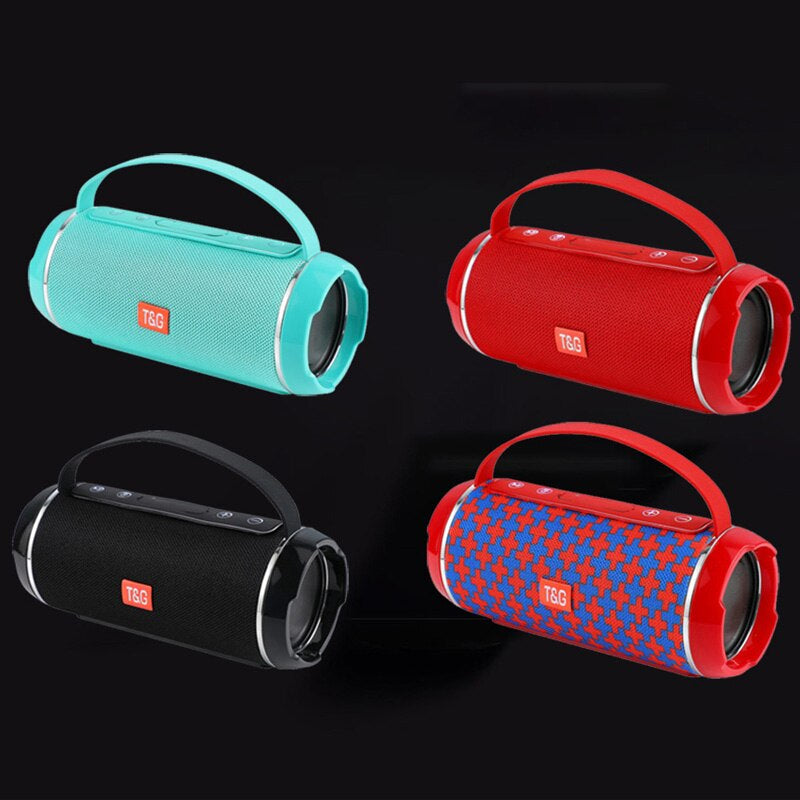 40W Portable Bluetooth Speakers TWS Outdoor Stereo Subwoofer Bass Wireless Mini Column Speaker with USB TF FM Radio AUX MP3