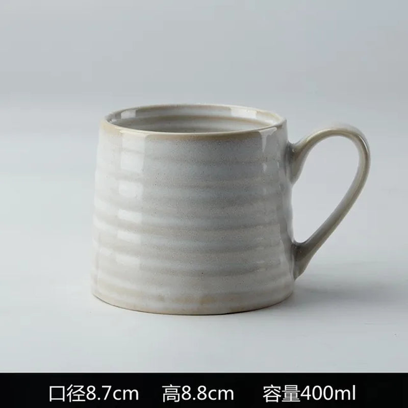 Ceramic Cup, Coffee Cup, Minor Defects, Simple, Large Capacity Milk Cup, Breakfast, Home, Office, Tea Cup