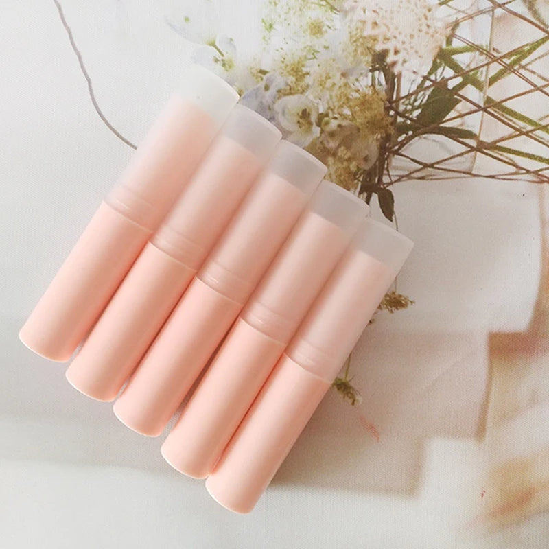 5Pcs/Lot 3G Lip Balm Container with Caps Mini Empty Lip Balm Stick Tube Lipstick Easy to Carry Small Size