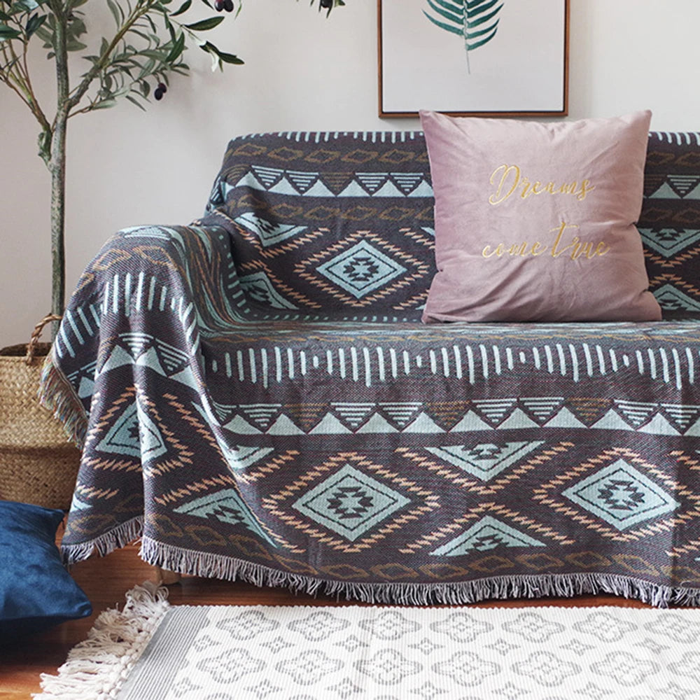 Plaid Blankets Knitted Nordic Sofa Towel Sofa Cover Full Blanket Striped Room Bedside Blanket for Home Decoration Cobertor Manta