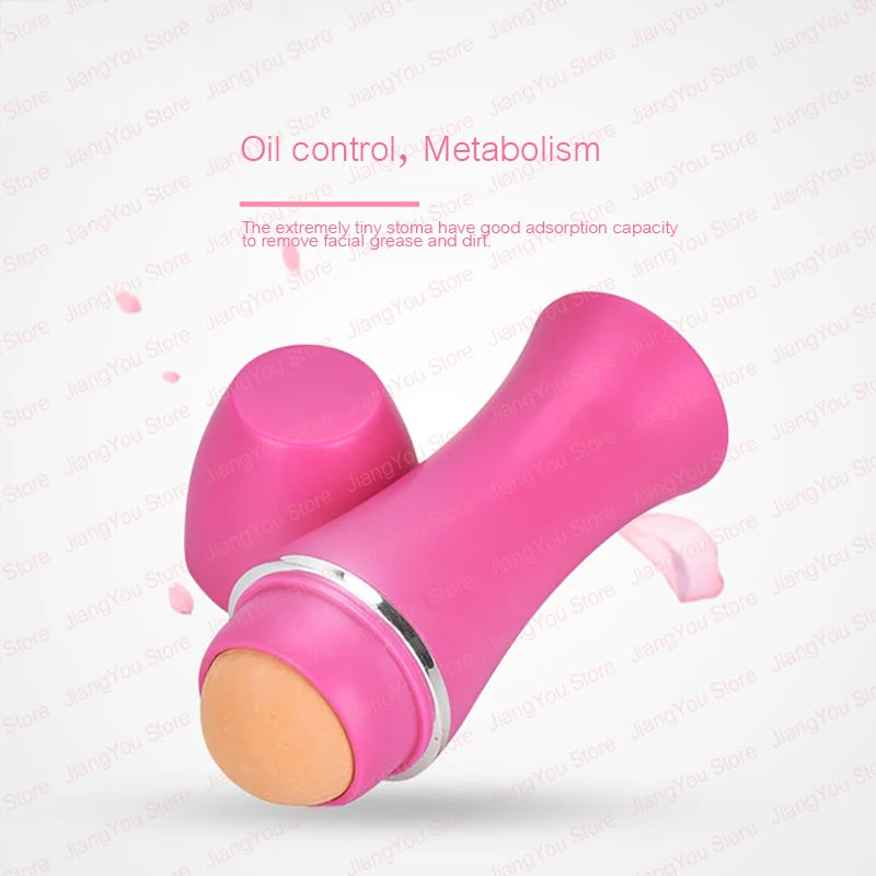 Face Oil Absorbing Roller Volcanic Stone Blemish Remover Face T-Zone Oil Removing Rolling Stick Ball Summer Face Shiny Changing
