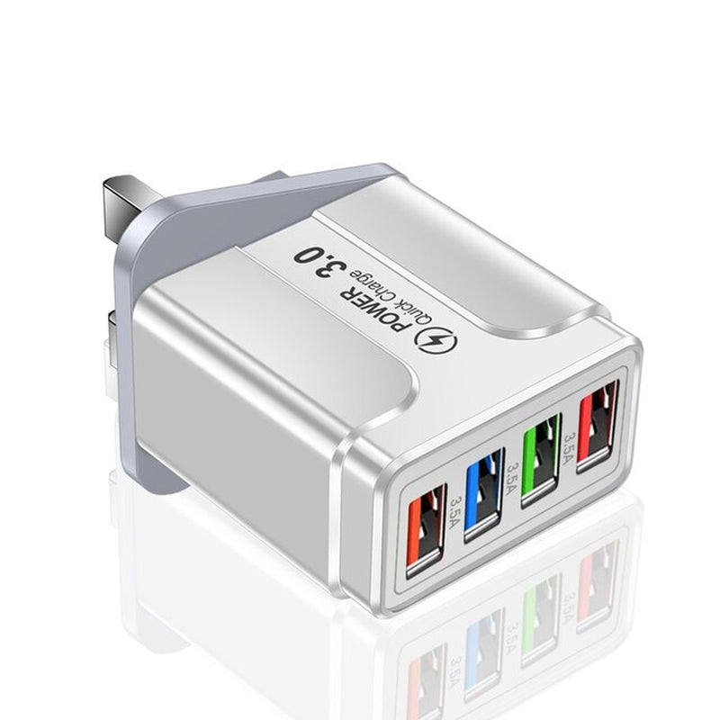 Universal Charger Quick Charge 3.0 4.0 Wall Mobile Phone Fast Charging for Iphone 12 11 Xiaomi 4 Port Tablet Charger USB Charger