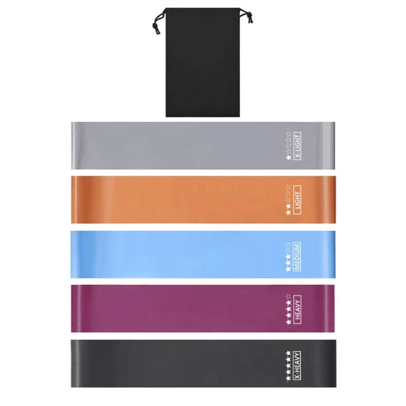 5 Pcs/Set Fitness Rubber Bands Elastic Band for Sports Yoga Exercise Gum Glute Training Workout Equipment Gym Resistance Leagues