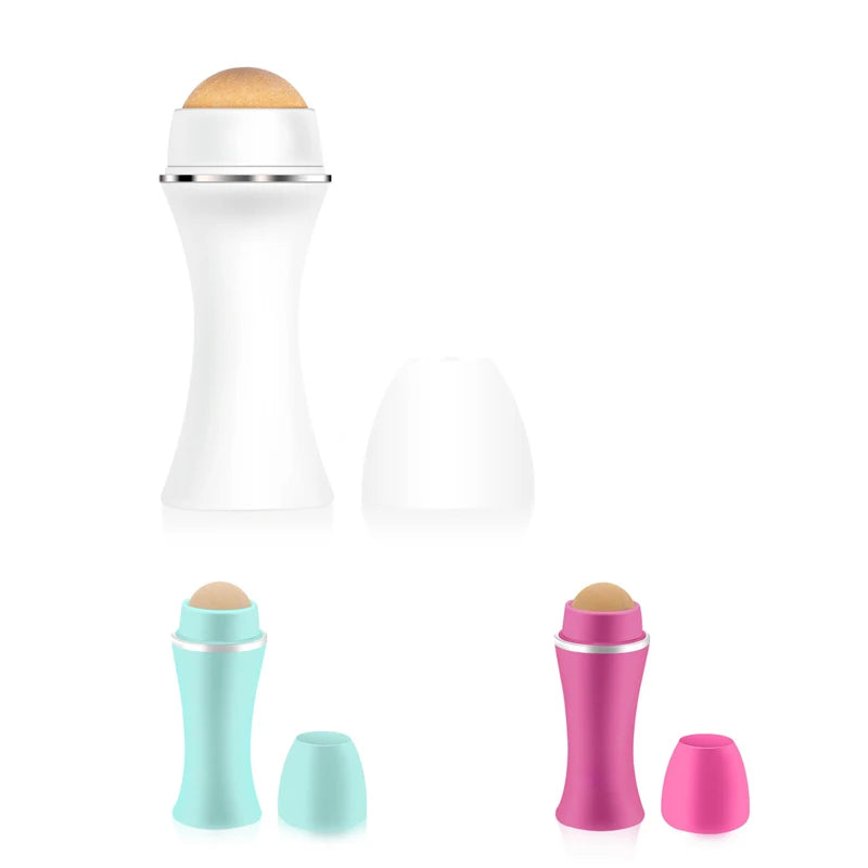 Face Oil Absorbing Roller Volcanic Stone Blemish Remover Face T-Zone Oil Removing Rolling Stick Ball Summer Face Shiny Changing