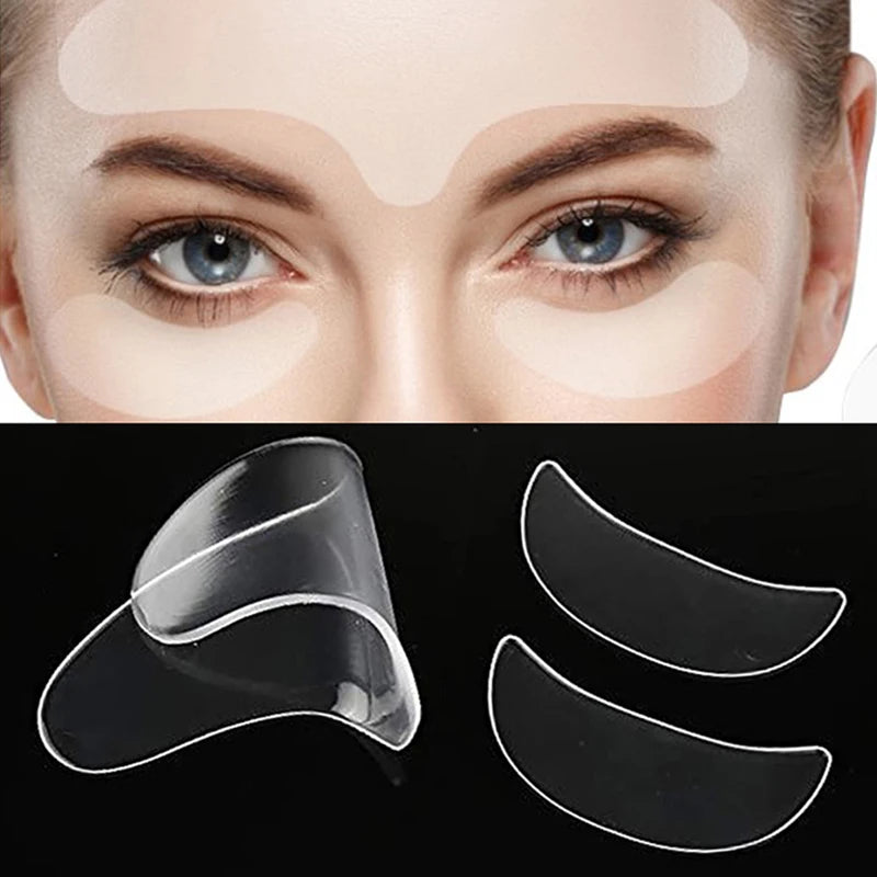 3/5Pcs Women anti Wrinkle Face Eye Forehead Invisible Anti-Aging Pad Reusable Silicone Prevent Wrinkles Lines Patch Facial Care