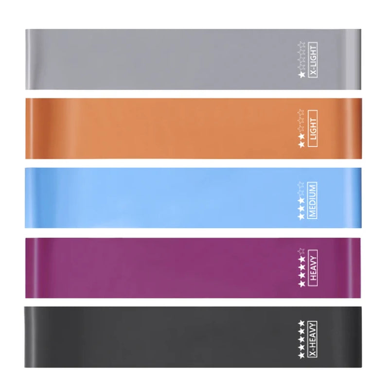 5 Pcs/Set Fitness Rubber Bands Elastic Band for Sports Yoga Exercise Gum Glute Training Workout Equipment Gym Resistance Leagues